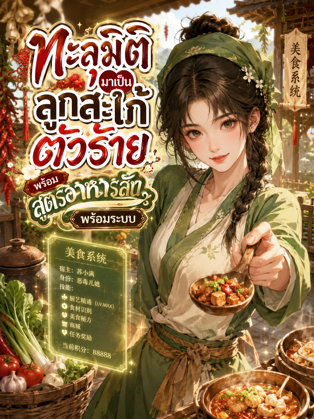 ทะลุมิติมาเป็นลูกสะใภ้ตัวร้าย พร้อมสูตรอาหารลับพร้อมระบบ