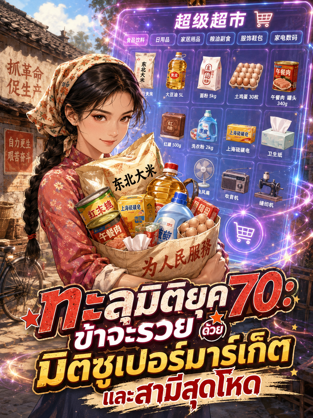 ทะลุมิติยุค 70: ข้าจะรวยด้วยมิติซูเปอร์มาร์เก็ตและสามีสุดโหด