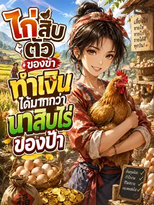 ไก่สิบตัวของข้า ทำเงินได้มากกว่านาสิบไร่ของป้า